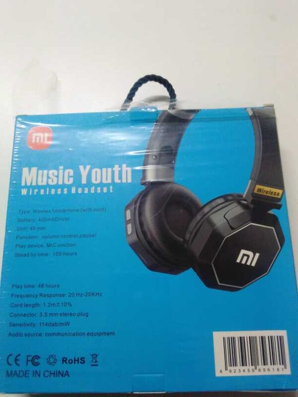 Casque Bluetooth sans fil MI Music Youth – Design léger, son clair, micro intégré, autonomie longue durée – Image 3