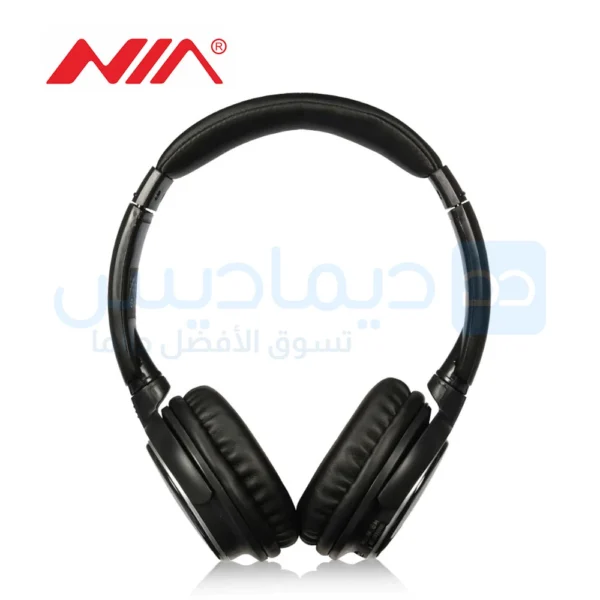 Casque Bluetooth sans fil NIA-Q1 – Noir – Micro intégré, lecteur carte SD, radio FM et son stéréo HD – Image 4